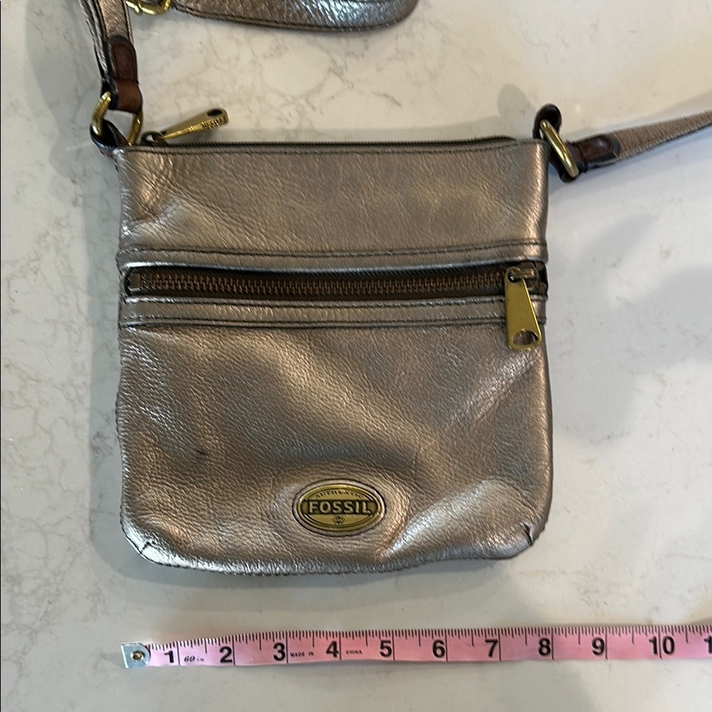 Fossil Silver Crossbody Bag
